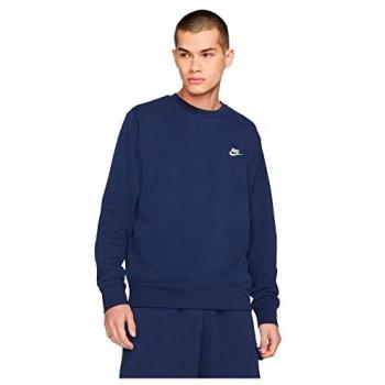 Nike Men's Club Fleece Sweatshirt - French Terry Fabric - Navy Blue - Size XL