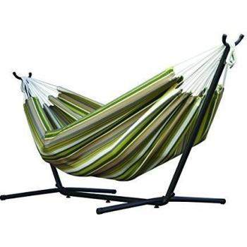 Vivere Sunbrella - Hamaca doble con soporte, 270 cm