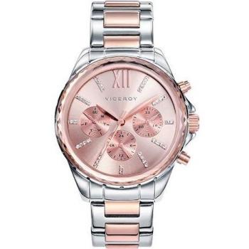 Viceroy 40930-73 - Reloj Cuarzo para Mujer, Correa de acero inoxidable, color Oro Rosa