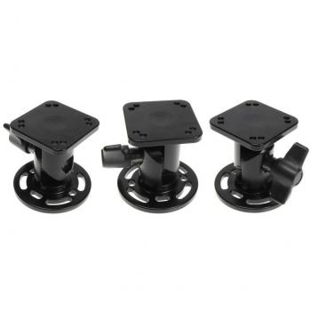 Soporte de pedestal 2, base de montaje cuadrada 50mm con dientes pequeños - Kit Brodit 215836, color negro