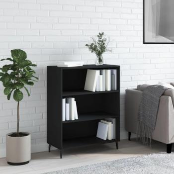Estantería de madera multicapa negro 69,5x32,5x90 cm