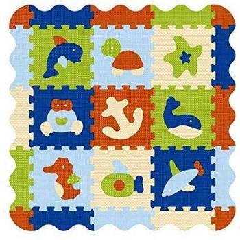 Juguetoon Alfombra de Goma Eva Puzzle de Animales Marinos