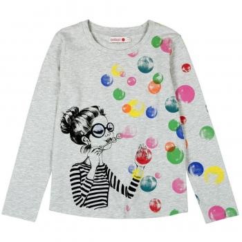 boboli 455004, Camiseta de Manga Larga para Niñas, Gris