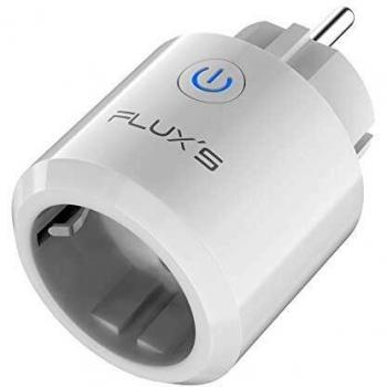 Enchufe Inteligente Wifi Flux's Con Monitor de Consumo, Programable y Funcion de Temporizador y Horarios, Control Remoto Con IOS y Android Compatible Con Alexa, Echo, Google Home e IFTTT