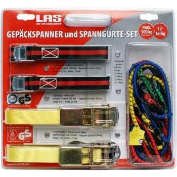 las 12032 elástica para equipaje y correa de sujeción Set, 12 piezas)