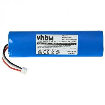 Batería Recargable Li-Ion 3200mAh 14.4V para Ecovacs S01-LI-148-2600 y S09-LI-148-3200 - Vhbw