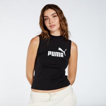 Camiseta Puma Essentials Slim Logo Mujer Negro