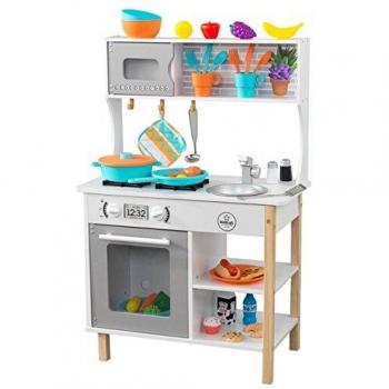 KidKraft- Cocina de juguete de madera, para niños, con accesorios para juegos de dramatización incluidos All Time , Color Multicolor