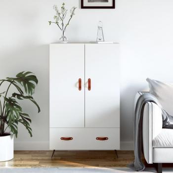 Armario aparador alto blanco de madera multicapa y de ingeniería 69,5x31x115 cm