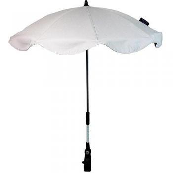 Baby's Clan BC129 - Sombrilla parasol para cochecito/cochecito, color blanco