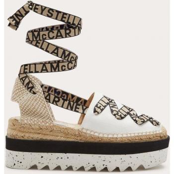 Stella McCartney Gaia Wedge Espadrilles - Natural Beige - Size 37 Women's Shoes