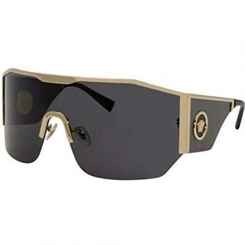 Versace Men's 0VE2220 Sunglasses, Gold/Dark Grey, 41/14/125