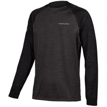 Endura Camiseta Manga Larga Singletrack Gris para ciclismo, hombre, talla S