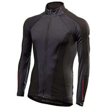 SIX2 Wind Jersey WT, Unisex Adulto, Black/Red, L