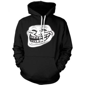 Trollface Hoodie (Black), XX-Large