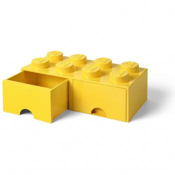 Bright Yellow 8-Stud Lego Storage Brick Drawer