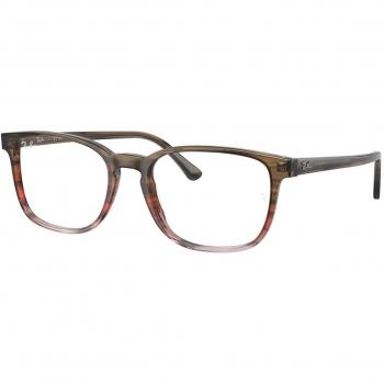 Ray-Ban Gafas Graduadas RX 5418 8251 - Montura de acetato, forma rectangular, color negro, lentes graduados personalizables
