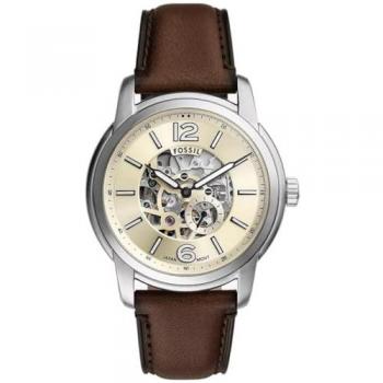 Fossil Heritage Automatic Men's Watch ME3264 Brown Leather 43mm