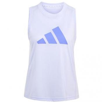 Camiseta Sin Mangas de Entrenamiento Adidas Essentials Mujer Logo Grande Rendimiento Tono Violeta/Semi Azul Cobalto XS