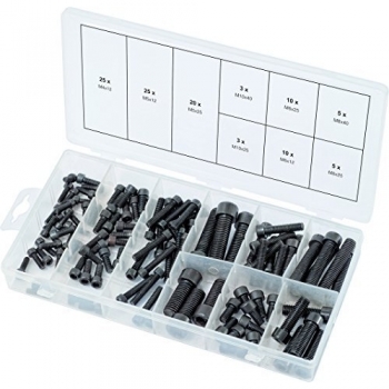 KS Tools 970.0390 Juego de Tornillos Hexagonales Métricos, 106 Piezas