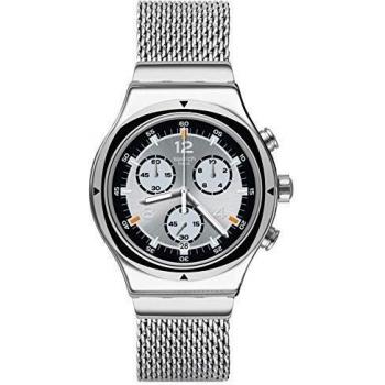 Reloj Cronógrafo Analógico para Hombre Swatch TV Time YVS453MB en Acero Inoxidable Plateado