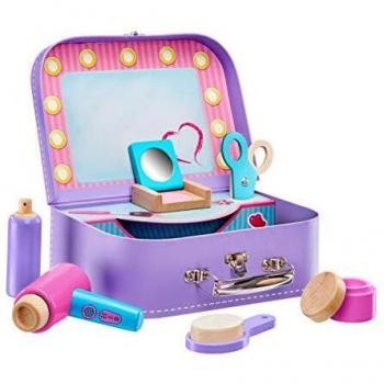 Selecta- Maletín de Belleza de Madera para peinar Objetos estables 25 x 18 cm, Color