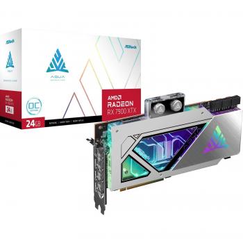 Tarjeta Gráfica ASRock Radeon RX 7900 XTX Aqua OC 24GB GDDR6 con Refrigeración Líquida