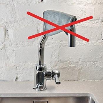 Magisso 70104 soporte para paños de acero inoxidable, instalación con contra-imanes en 10 segundos, recto