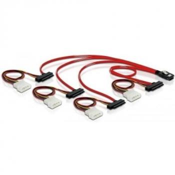DeLOCK 83059 - Cable SAS (0.5 Metros), Rojo