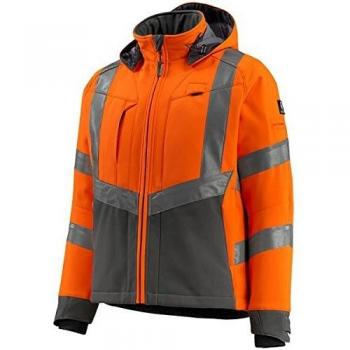 Chaqueta Softshell Unisex de Seguridad Mascot Blackpool, Talla XL, Naranja Hi-Vis/Gris Oscuro