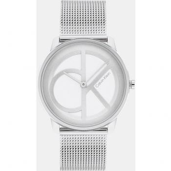 Calvin Klein Iconic 25200032 Reloj Analógico de Hombre con Correa de Malla de Acero Plateado