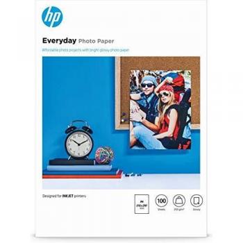 HP Q2510A Papel Fotográfico Brillante Everyday, 100 Hojas A4 (210 x 297 mm)