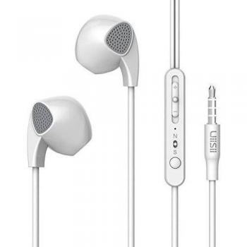UiiSii U1 Auriculares de botón con micrófono y control de volumen para los dispositivos de Apple como el iPhone, iPod, iPad, Samsung Galaxy, Sony, Nokia Celulares, MP3/MP4/MP5 jugadores, tabletas, ordenadores portátiles de sobremesa y otros