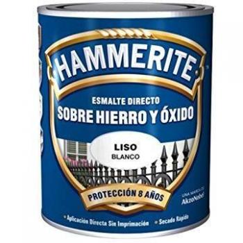 Hammerite Esmalte directo sobre hierro y óxido Liso Brillante Blanco 250 ml