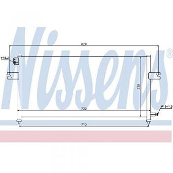 Condensador de aire acondicionado NISSENS 94759, sin secador, de aluminio, compatible con R 134 a, para NISSAN Navara Pick up
