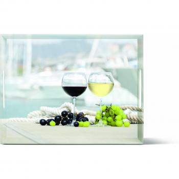 Emsa Classic 514476 - Bandeja de melanina con diseño de copas de vino