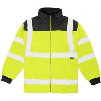 Supertouch 37841 - Seguridad chaleco chaqueta de lana lluvia parche, amarillo