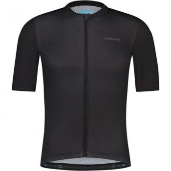 Maillot de ciclismo Shimano Aria Aerolite Negro, camiseta de manga corta para hombre, tejido ligero y transpirable, diseño aerodinámico, ajuste ceñido, tecnología que absorbe la humedad