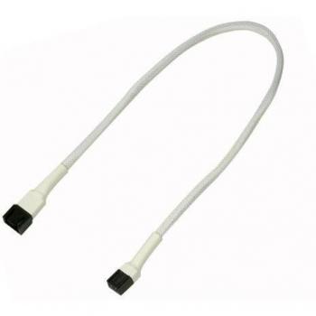 Adaptador de cable alargador Nanoxia 3-Pin Molex, 30 cm, con funda blanca