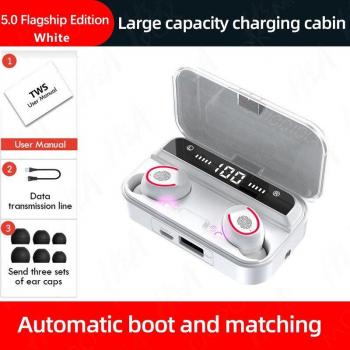 Auriculares Inalámbricos H&A Bluetooth 5.1 Deportivos, Resistentes al Agua, con Control Táctil y Linterna