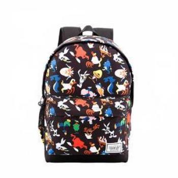 Mochila HS 1.3 Looney Tunes Gang, Multicolor, con diseño de personajes de Looney Tunes, compartimentos amplios, correas ajustables y acolchadas, material resistente y duradero