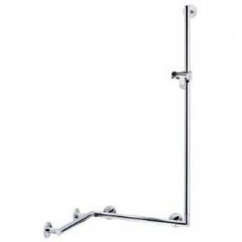 Pasamanos de ducha Keuco Plan Care con barra 60x88 cm, cromado, ángulo