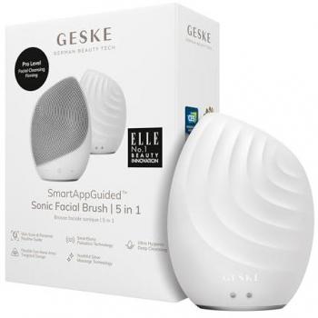Geske 5-in-1 SmartAppGuided Sonic Facial Brush - White
