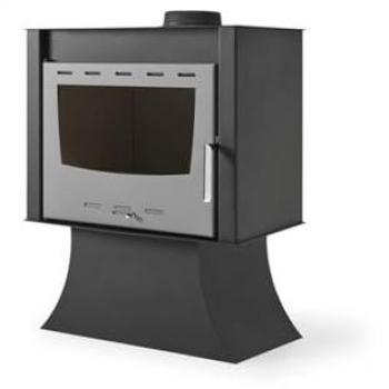 Estufa de leña moderna 12.42 kW para salón, cocina o habitación - hogar de leña tipo cassette insert