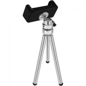Minitrípode Smartphone Metal Extensible 360° - Plata