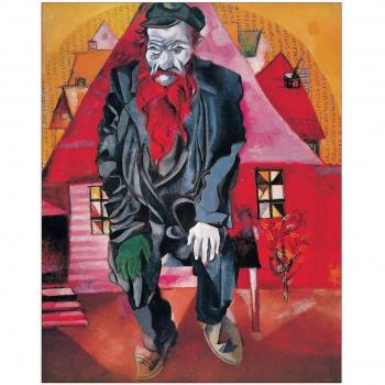 CHAGALL - Ebreo in rosa (Panel Decorativo 54x69 cm)