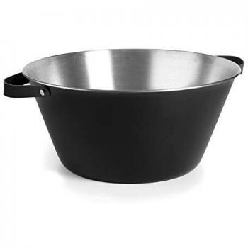 Lacor 65450 Barreño Moon Black, Acero Inoxidable 18/10, 50 cm
