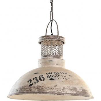 Lámpara de Techo DKD Home Decor Blanco Marrón Natural Madera Metal 50 W 53 x 53 x 40 cm