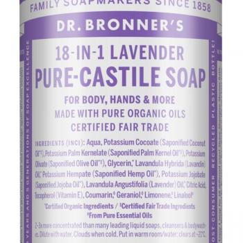 Dr. Bronner's Lavender 18-in-1 Natural Liquid Soap - 475ml