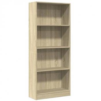 Estantería de madera de ingeniería roble Sonoma 60x24x143 cm